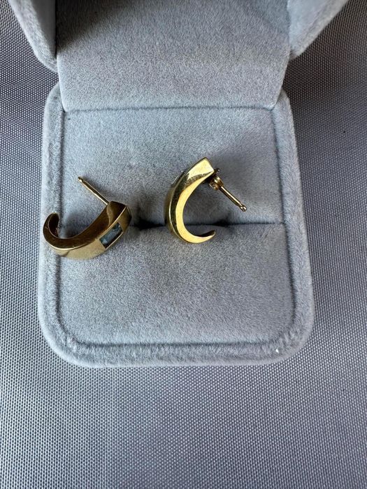 Cercei din aur si acvamarin