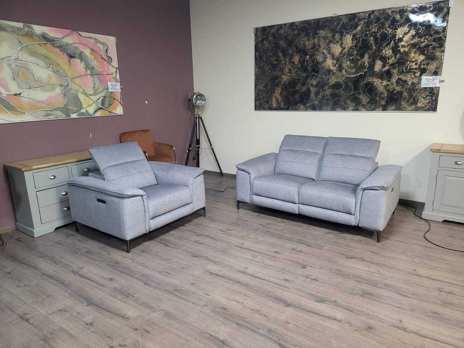 Сив комплект от плат двойка и фотьойл с електрически релакс механизъм