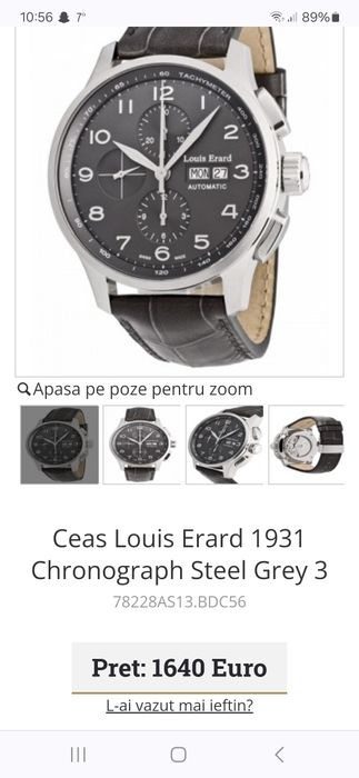 Ceas Luis Erard Chronograph