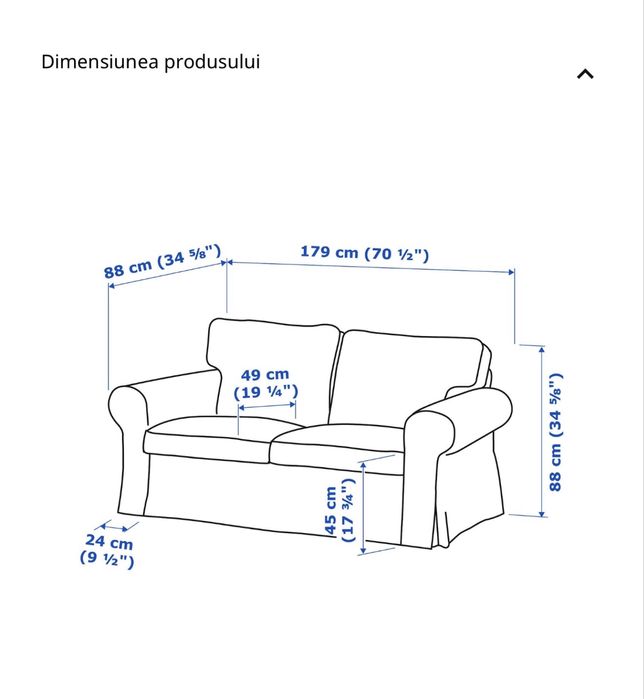 Canapea 2 locuri Kilanda IKEA bej deschis