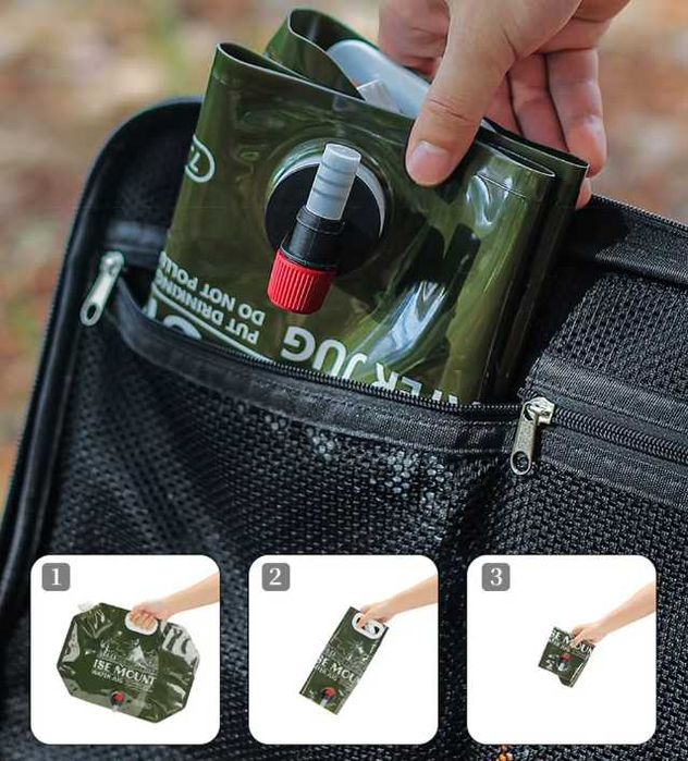 7.5L Сгъваема чанта за вода с кран | Къмпинг, Туризъм, Барбекю