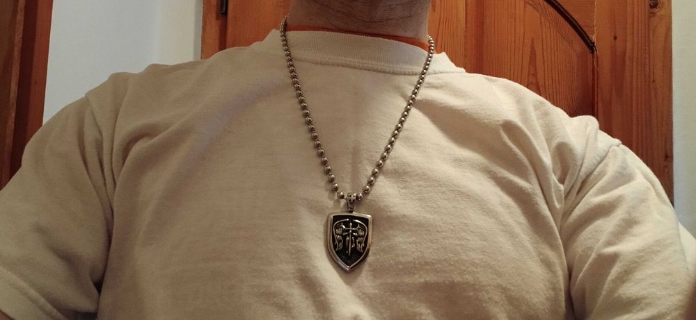 Синджирче с топчета тип „military“ с медальон Архангел Михаил