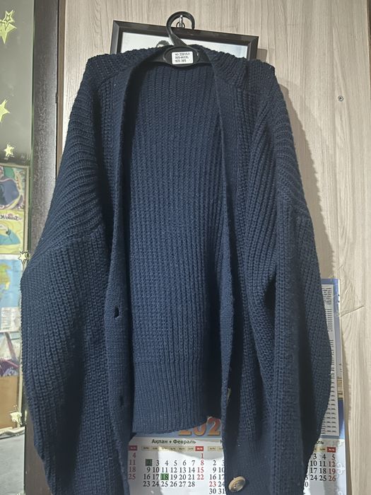 Темно синий кардиган