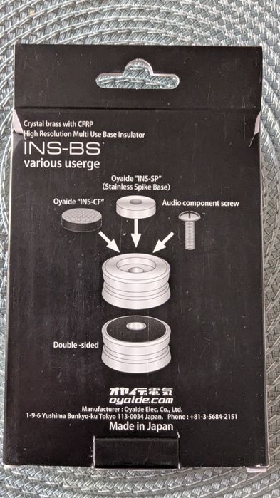 Oyaide INS-BS и Oyaide INS-CFX Base Insulator Крачета Месинг и Карбон