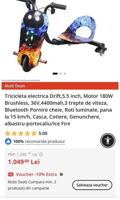 Tricicletă electrică copii