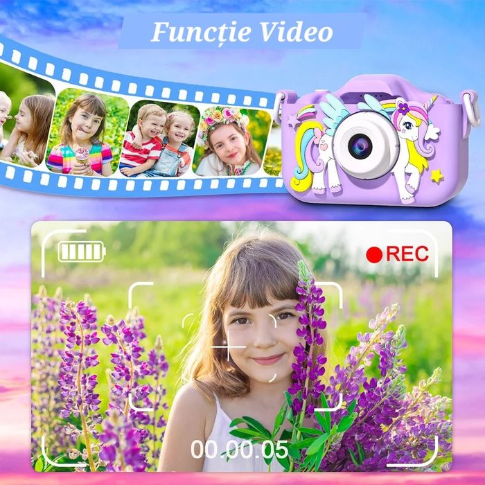 Cameră Foto-Video HD. Card 32Gb+Cititor card. Carcasă. Muzică, jocuri.