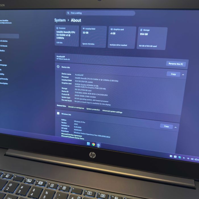 Laptop Hp zbook g3 Intel xeon 32gb ram 1tb ssd placa nvidia