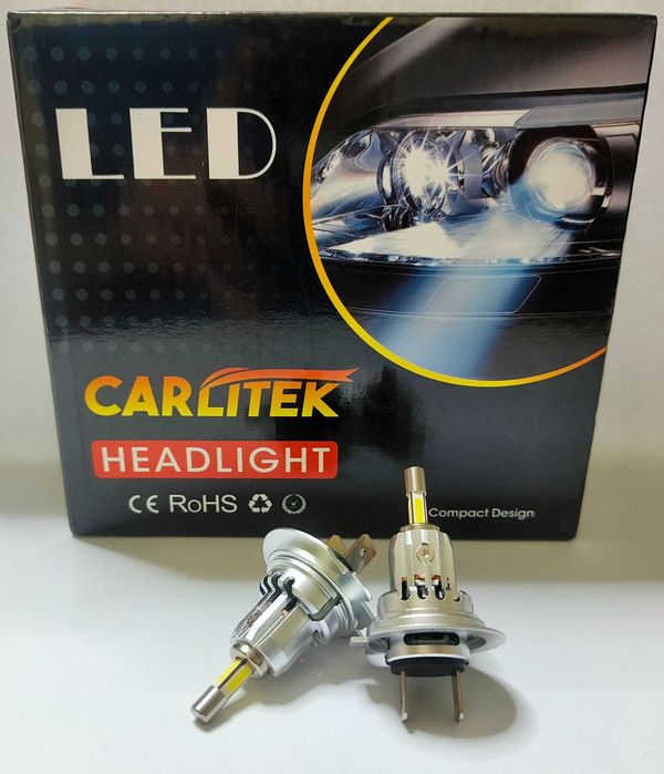 Mini H7 LED / мини ЛЕД диодни 360 крушки, canbus,вентилатор,6500K,130W