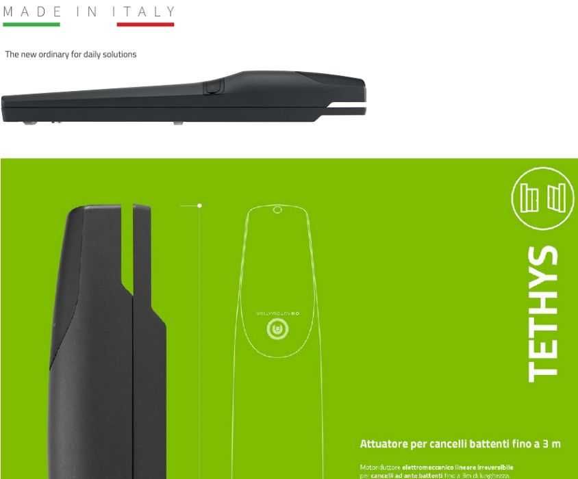 Set pentru porti batante Tethys ultra , max. 3 m/canat, premium Italia