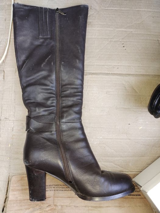 Женский сапоги зимние натуральная кожа и мех б/у