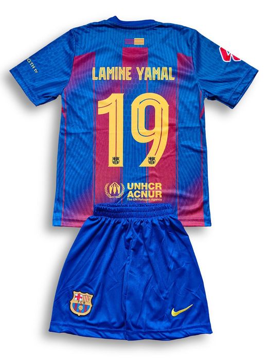 Детски футболен екип Барселона Ямал комплект Barcelona тениска Yamal