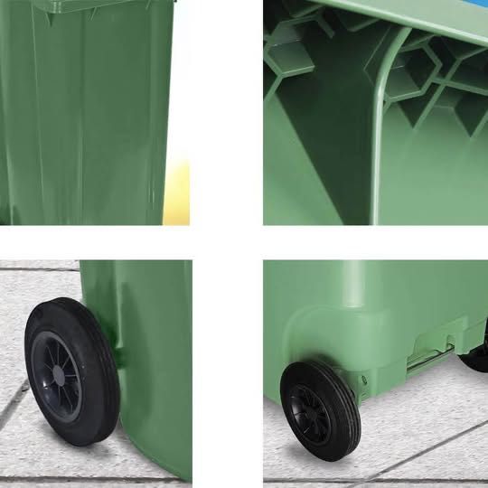 2 Кофи за смет, по 120 л, с капак и колелa, като нови