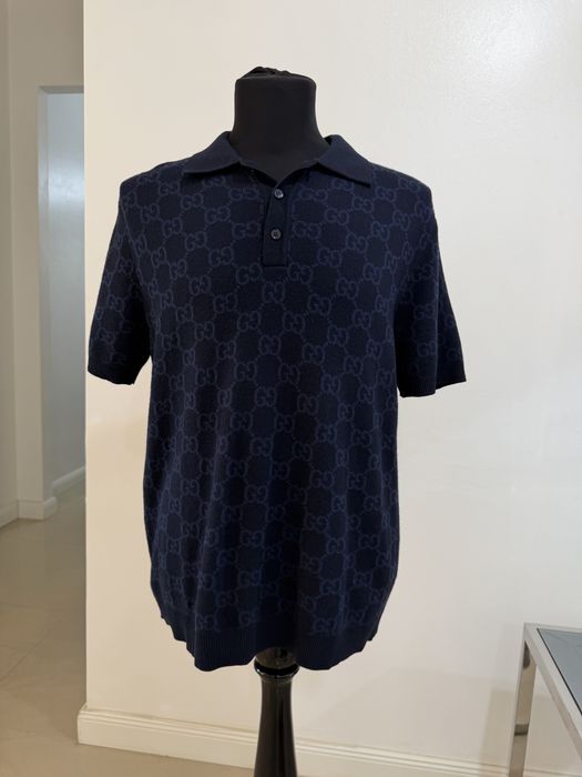 Tricou Polo Gucci GG – bleumarin – mărimea XL