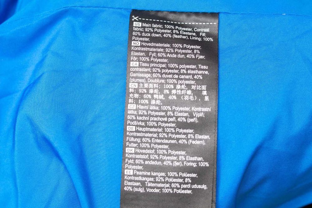 Bjorn Daehlie мъжко пухено яке синьо пълнеж 60% пух размер XL