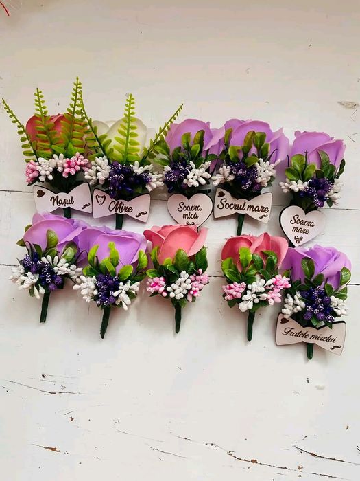 Buchete mireasa nasa si lumanari