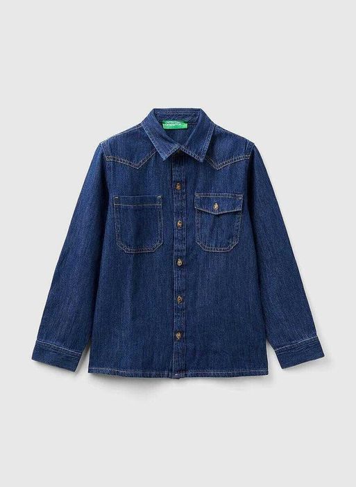 Дънкова детска риза BENETTON / момче / 160 см