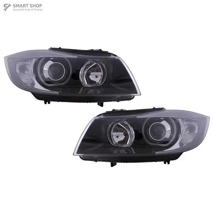 Faruri Angel Eyes BMW Seria 3 E90 Sedan E91 Touring (03.2005-2011) Neg