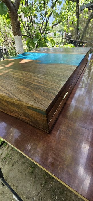 Set table handmade rășină epoxidica