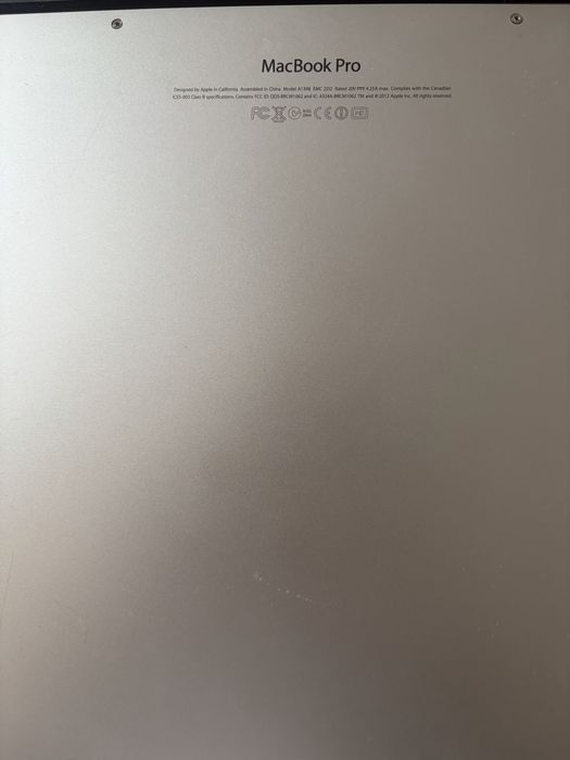 Macbook pro 2012 i7