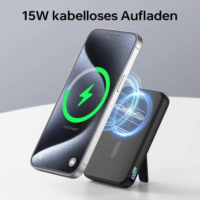 Power Bank for Magsafe, Magnetic Power Bank 12000 mAh iPhone 16 15 14