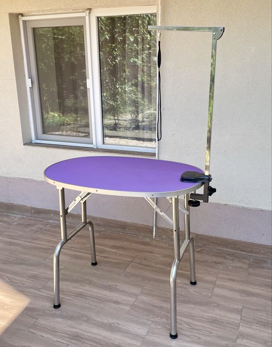Kit complet grooming / toaletare canină – Heiniger Saphir, masă grooming, uscător profesional, distantiere Wahl - Moser, foarfeci EHASO