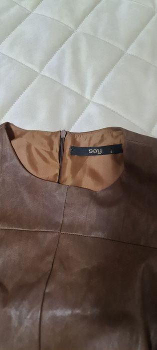 Платье женское, имитация кожи