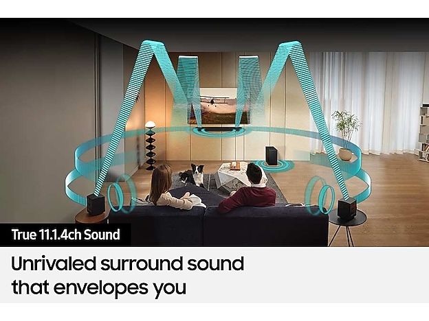 Soundbar HW-Q990D, 11.1.4ch, 656W, Bluetooth, Wi-Fi, Subwoofer wireless, Dolby Atmos, Negru grafit