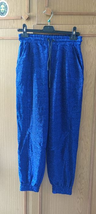 Pantaloni cu sclipici Bershka Noi cu eticheta S