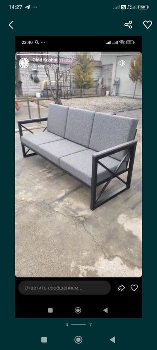 Divan kreslo loft dizayinda