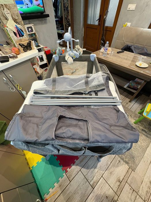 Сгъваема кошара сива