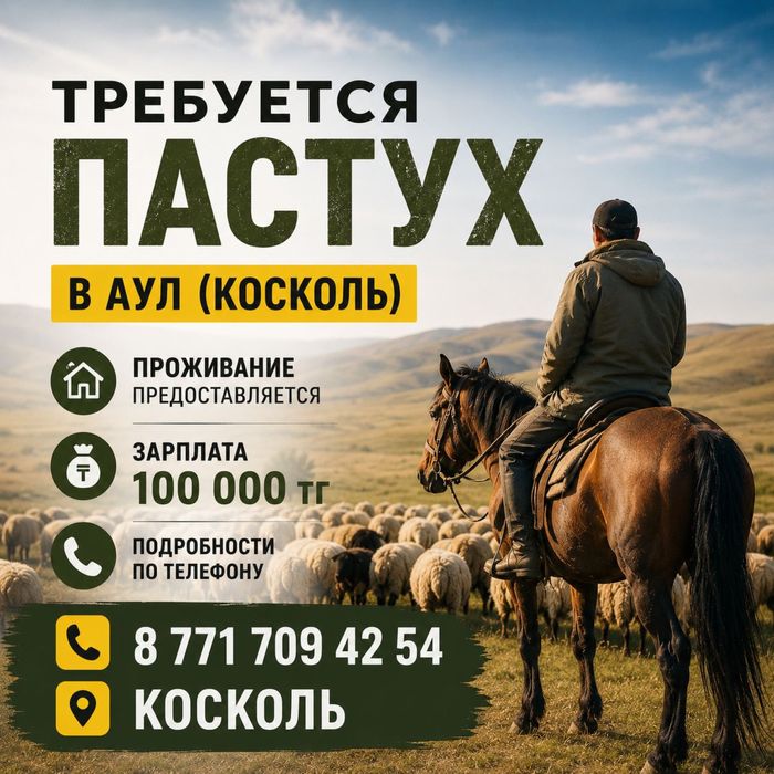 Т)ре(б)ует(ся [Ч А Б А Н] в А.У.Л (Косколь).