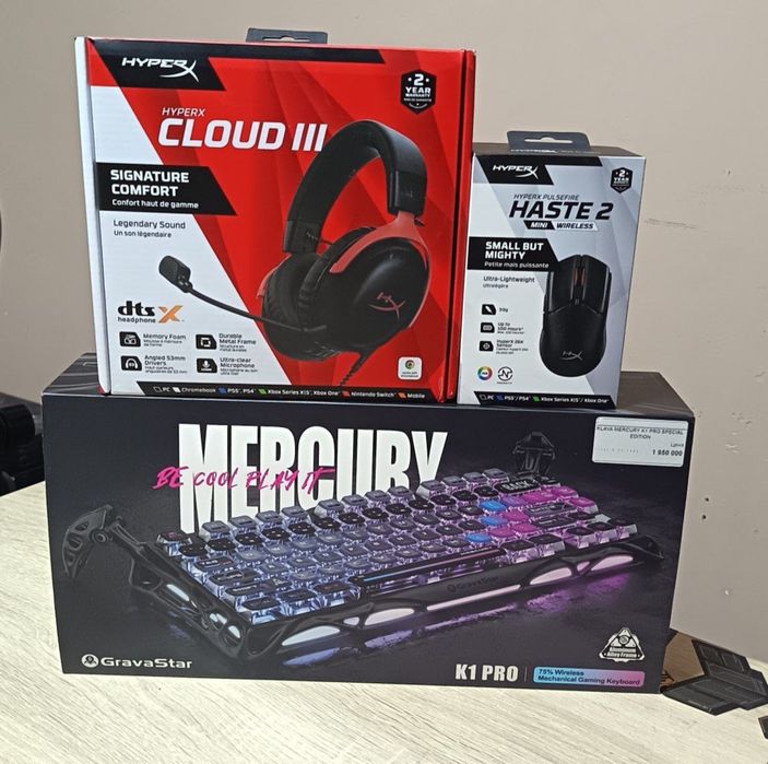 Mercury K1 Pro / HyperX Pulsefire / HyperX Cloud