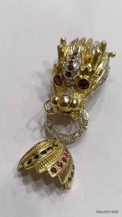 Vind închizătoare pentru colier din aur 14kt cu diamante