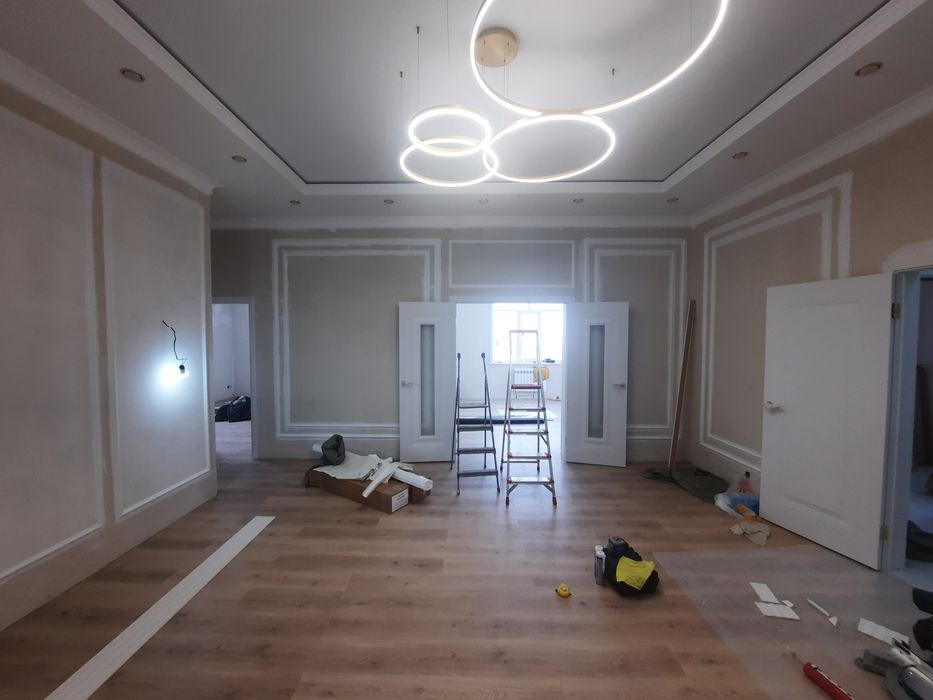 Штукатурка и левкас, ламинат