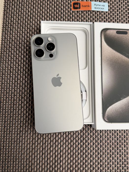 КАТО НОВ!*ЛИЗИНГ* iPhone 15 Pro Max 256Gb Natural Titanium