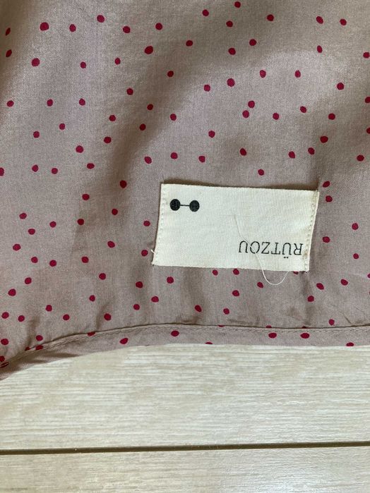 Rutzou женска копринена коприна блуза с дълъг ръкав блузка топ 38