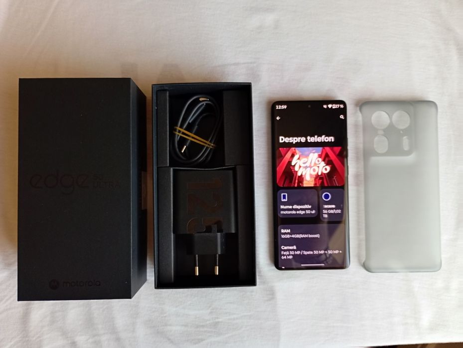 Vând/schimb Motorola Edge 50 Ultra, 16GB/1,02TB, full, garanție.