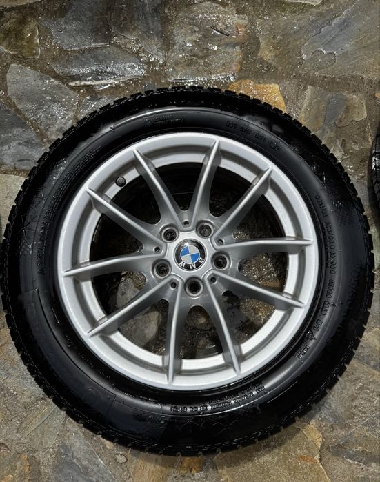 Set Jante Aliaj Originale BMW 16" cu Anvelope Iarnă Continental 205/60 R16 DOT 2023