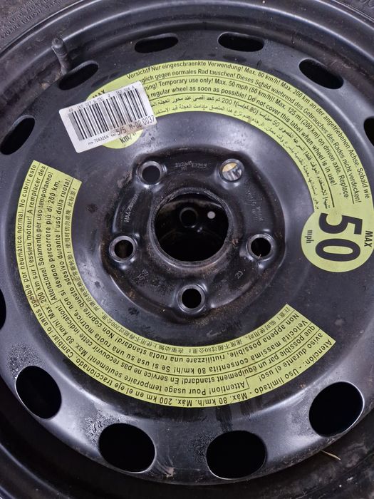 Roata rezerva Volkswagen Golf 6 T125/70R16