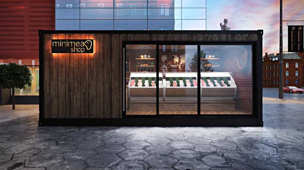 Konteynerdan kafe fast food. tayyor va na zakaz. (Контейнер кафе)