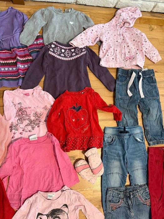 Комплект дрехи есен/зима за момиче 86/92 - 30 части