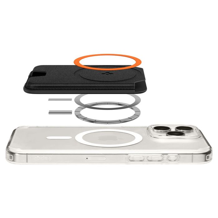 Spigen Valentinus MagSafe 3 Card Holder (MagFit Plus) – кожен портфейл
