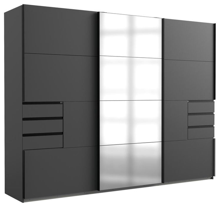 Vand dulap/dressing cu 3 usi culisante si oglinda, lungime 270cm