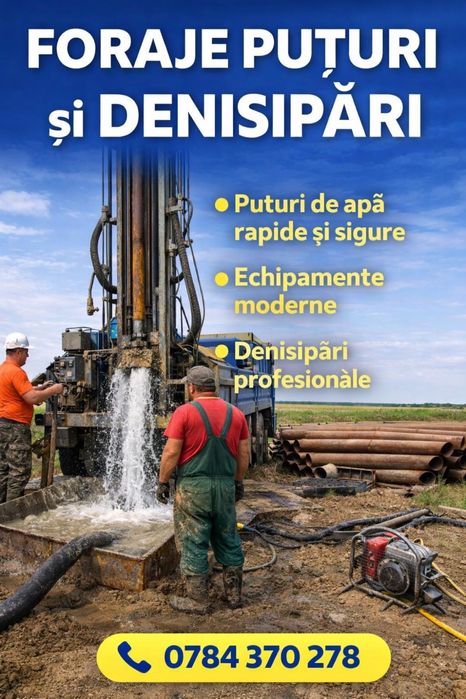 Foraje puturi denisipari decolmatri