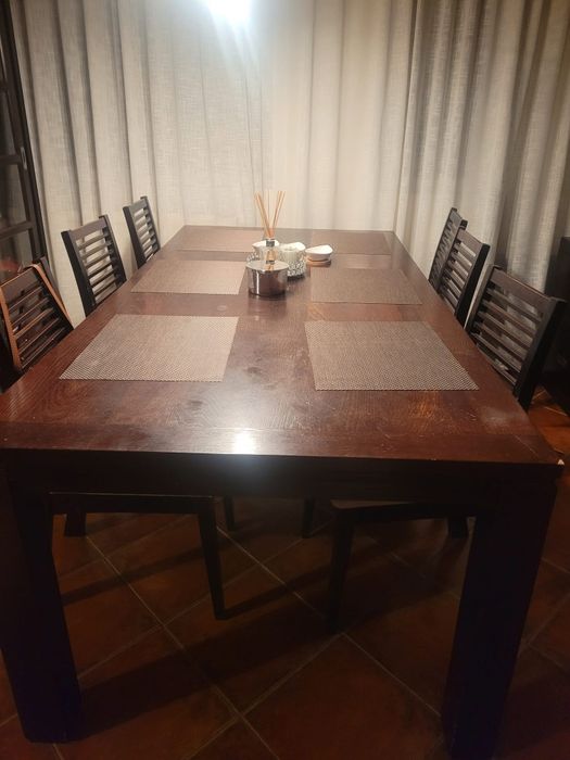 Masa+6 scaune lemn masiv