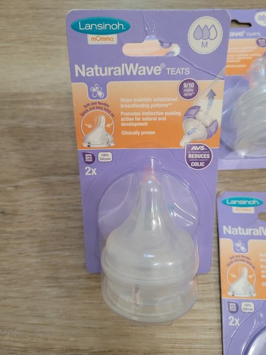 Tetina cu flux mediu, set de 2 bucati, Lansinoh