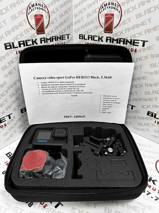 BLACK AMANET P2 • GoPro Hero 13 black +cutie transport