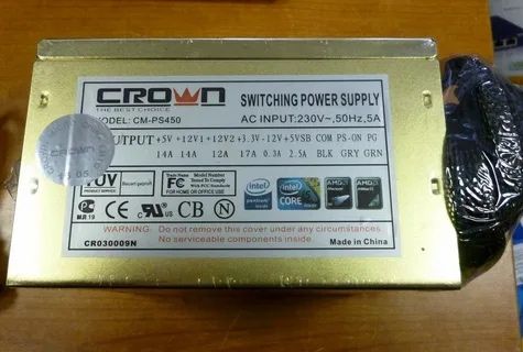 Продам блок питания 450W Crown