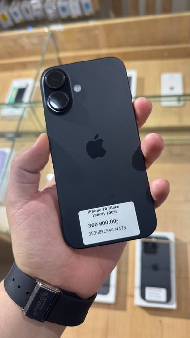 iPhone 16 128GB 100% Black Айфон 16 128ГБ 100% Черный