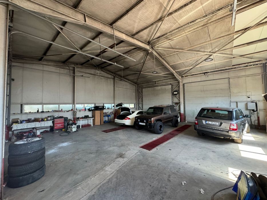 Închiriez hală/spațiu comercial – ideal spălătorie, service, depozit – Tulucești